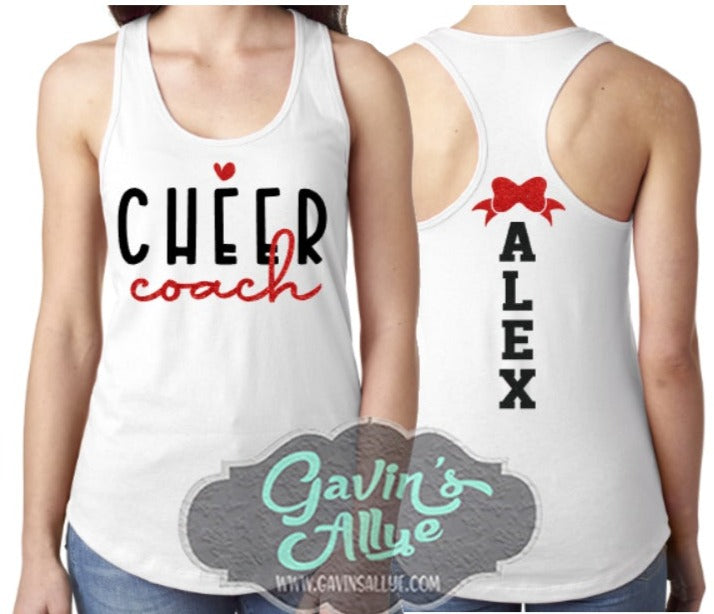 Glitter Cheer Tank Top | Cheer Coach Tank Top | Racerback Tank – Gavin's  Allye Designs