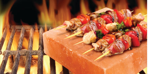 Himalayan Salt Block Grilling Kebobs