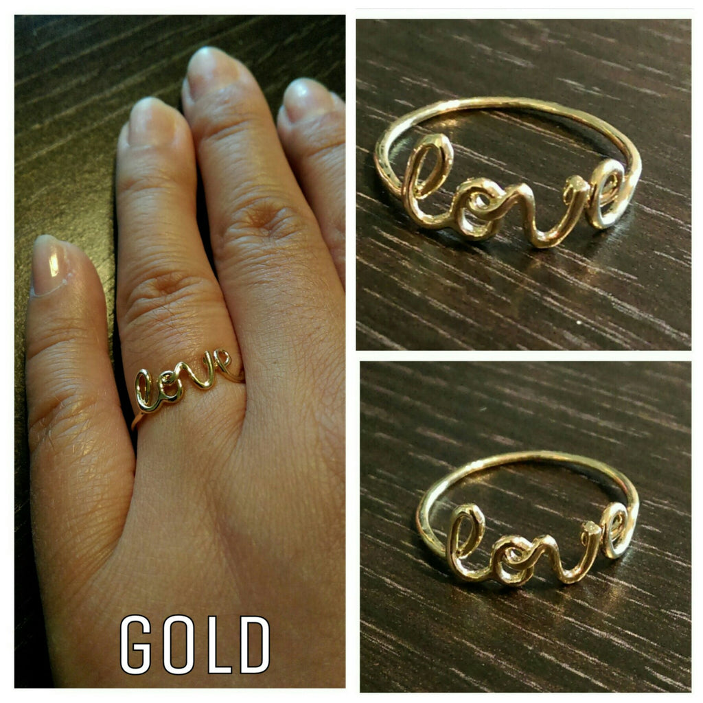 gold love ring