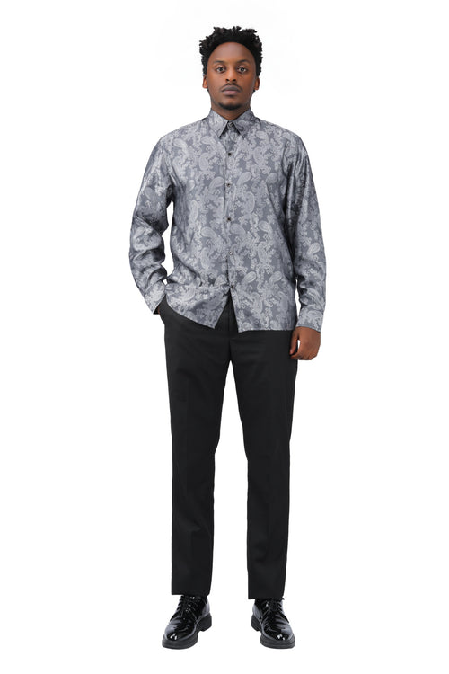 Cloudstyle Mens Paisley Shirt Long Sleeve Dress Shirt Button Down