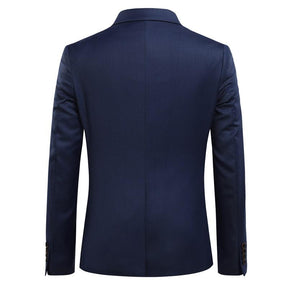 Navy 3-Piece Suit Slim Fit Two Button Suit -Cloudstyle