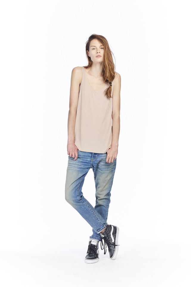 link-6397-nt169-scalloped-tank-nude NT169 Scalloped Tank- Nude, NP002 Baggy- Worker Wash