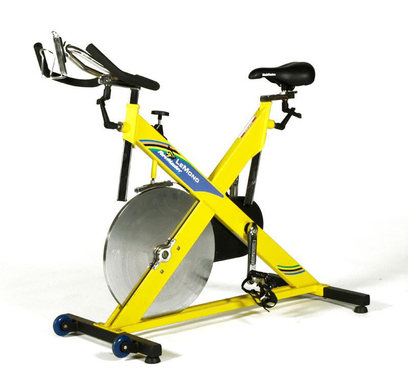 yellow exercise bike