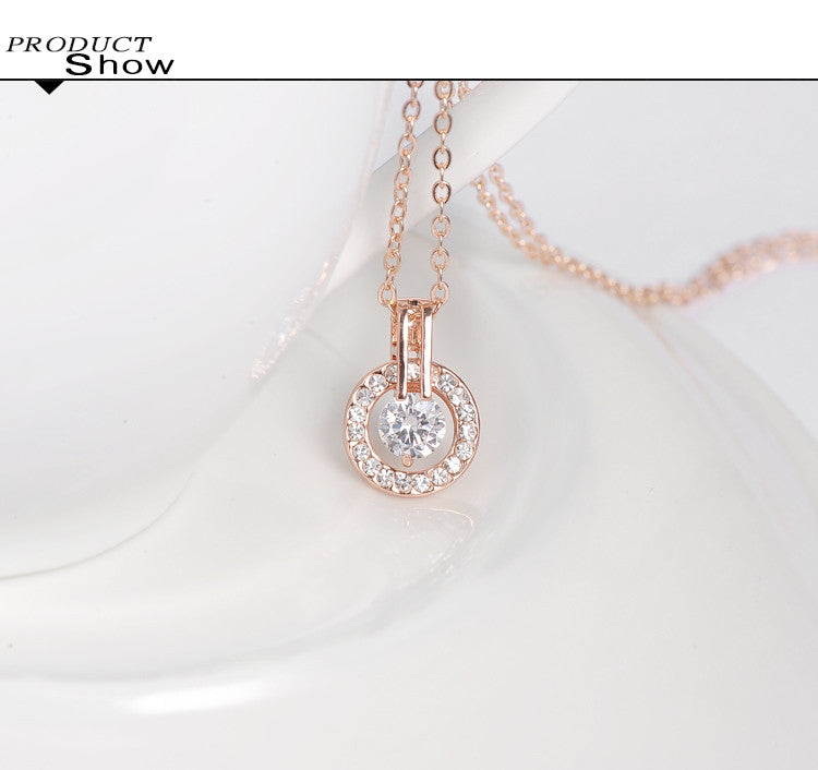 Genuine Beagloer Austrian Crystal Round Necklace Browista Jewelry 1093