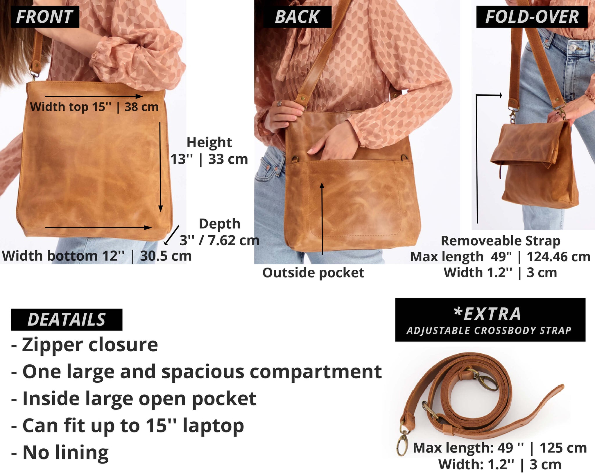 Ready Stock Ladies Crossbody Messenger Bag Purse and Handbag 3in1