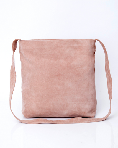 pink suede tote