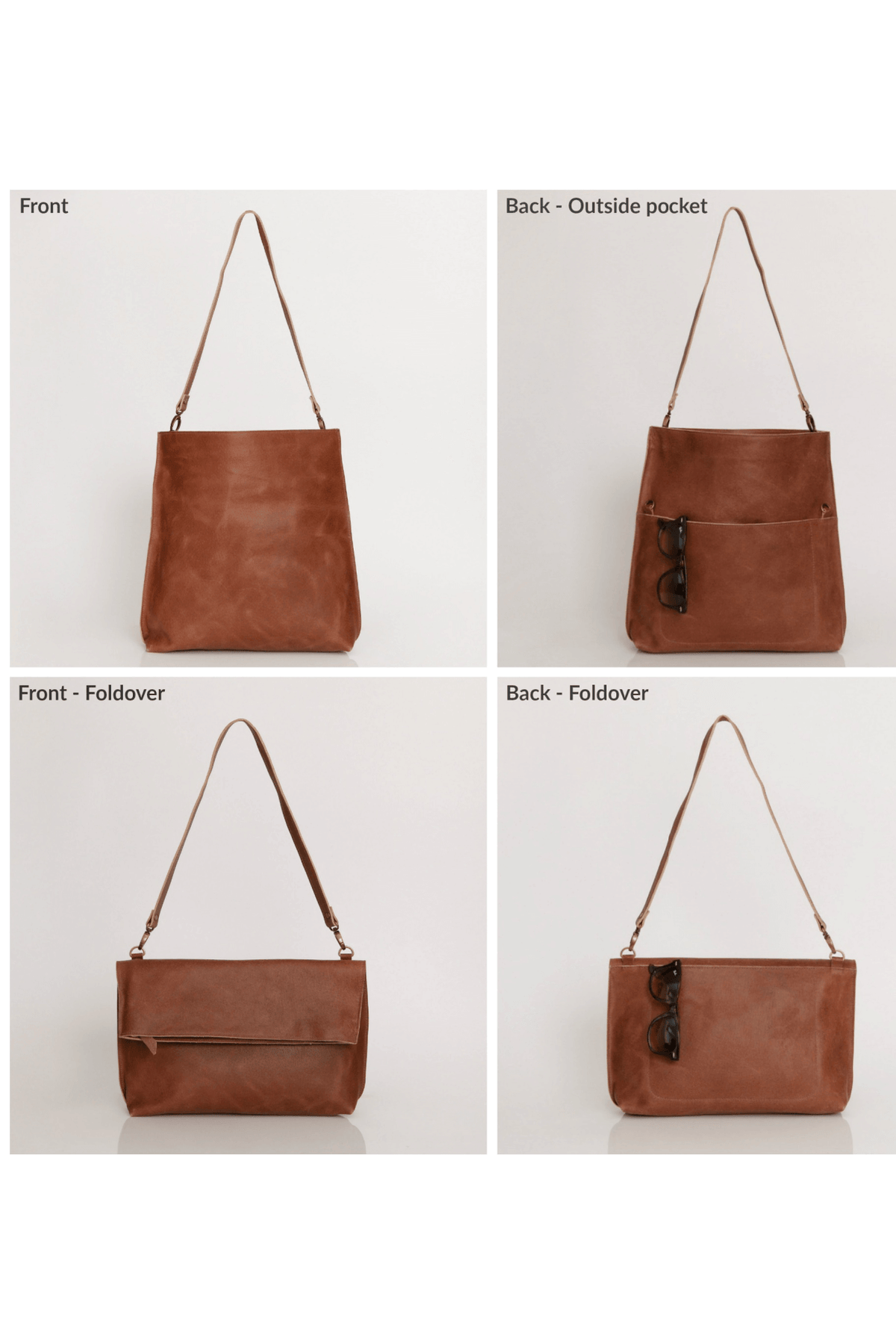 Leather Convertible Purse Bag, Tote, Crossbody, Clutch | Mayko Bags