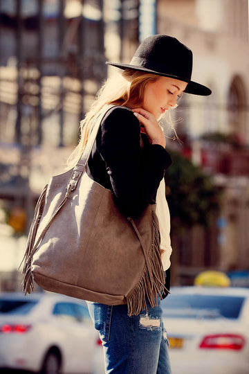 Mayko Bags Leather Hobo Crossbody Bag