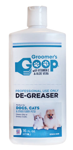 Groomer's goop degreaser shampoo:abkgrooming.com