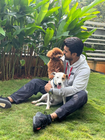  RRR Actor Ram Charan & Rhyme - An adorable duo: abkgrooming.com