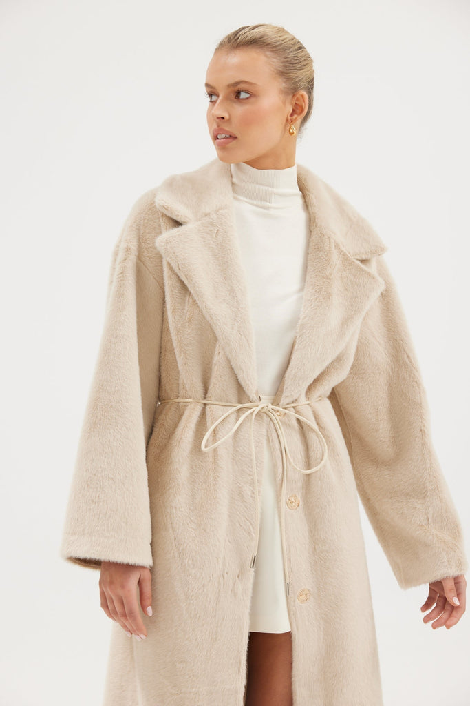 Amelia Coat - Nude/Tan – Bubish