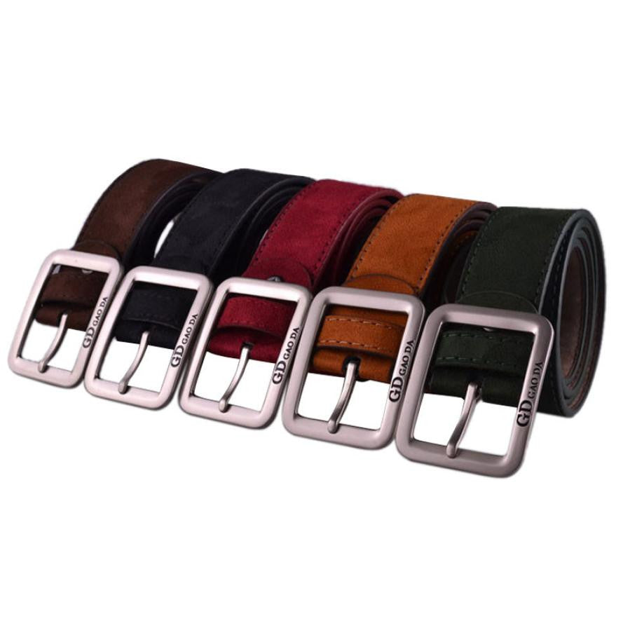 Boys Mens Casual Waistband Leather Metal Pin Buckle Belt Male ci