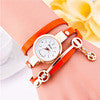 Style Casual Dress Watch Women's Ladies Bracelet Watches PU Leather Rhinestone Quartz WristWatch