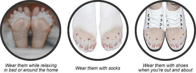 DuraFlex Gel Toe Separators By Feet&Feet | Toe Straighteners