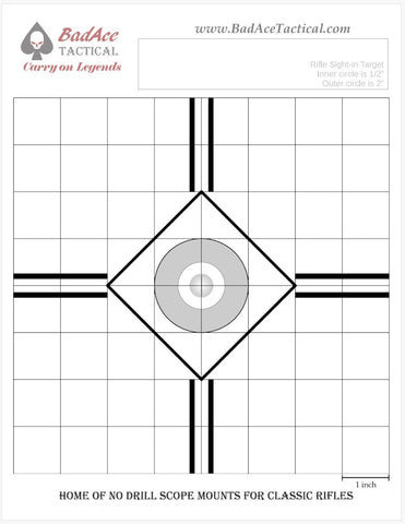 100 yards printable target