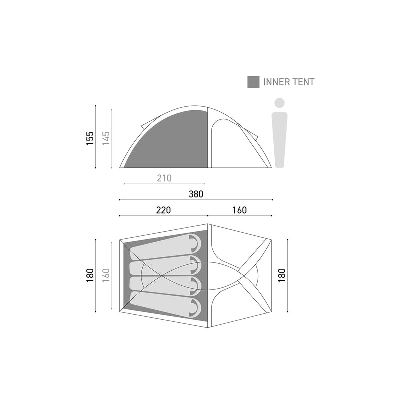 Muraco Black Beak 4P Camping Tent 黑色四人露營帳篷