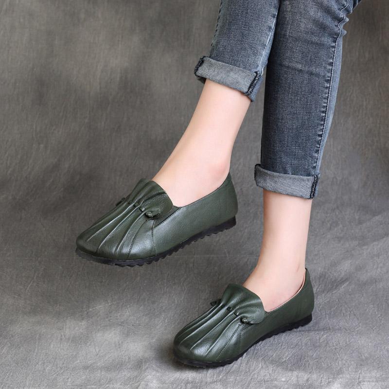 BABAKUD Autumn Retro Leather Soft Bottom Women's Shoes /Size35-40 – Babakud