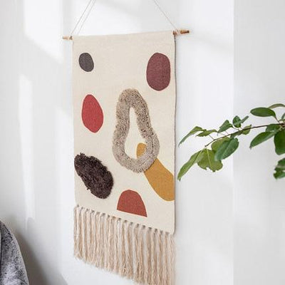 Hand-Woven Tassel Tapestry Nordic Hanging House Decoration Home Linen 