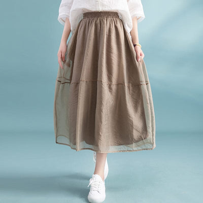 Summer Loose Mesh Casual A-Line Skirt May 2023 New Arrival 
