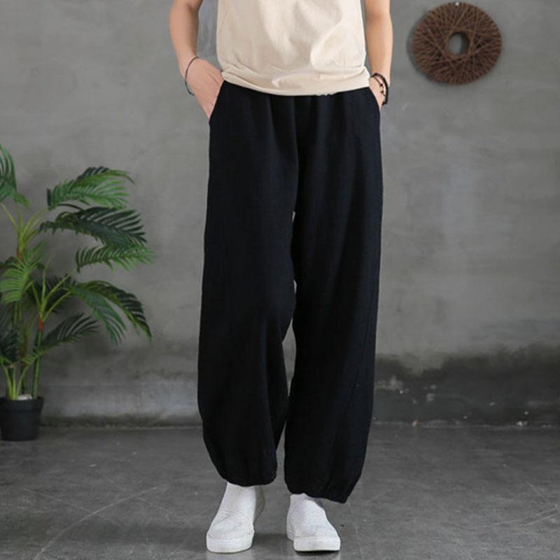 Winter Spring Retro Loose Bloomer Linen Pants – Babakud