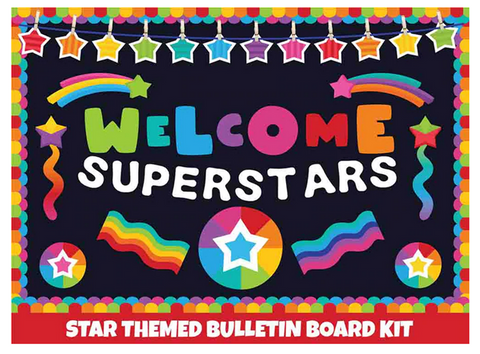 Welcome Superstars banner for a kindergarten classroom