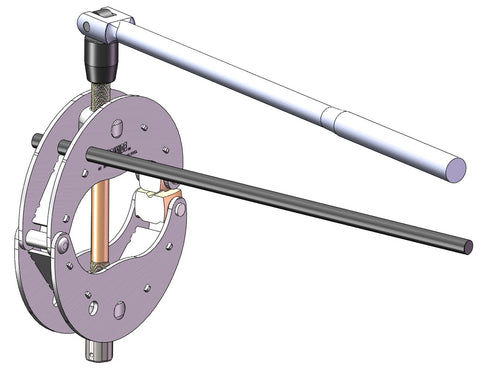 Ergonomic Dimide Clamp with Wrench and Reaction Bar