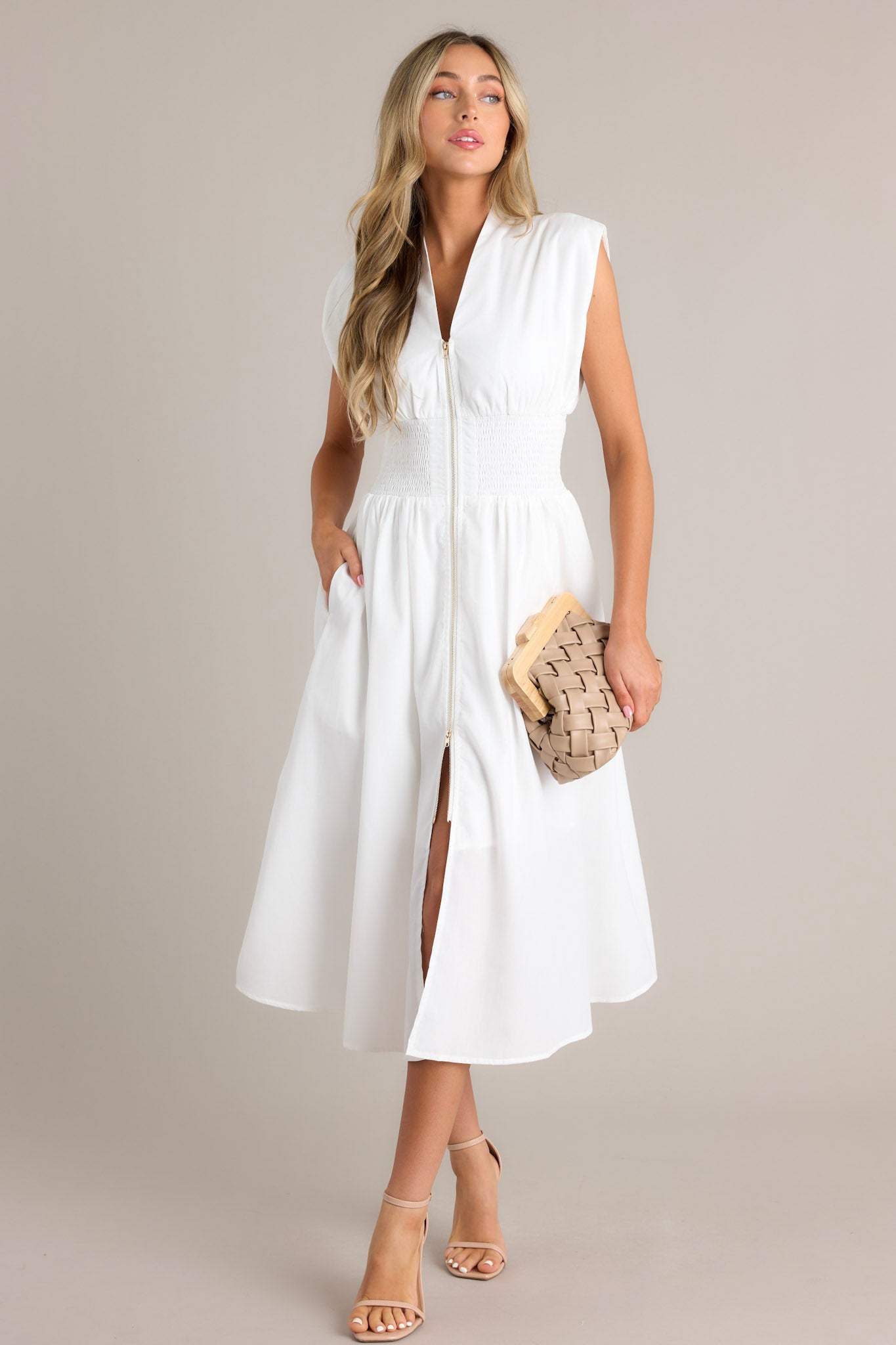 Circle Of Friends White Midi Dress (RESTOCK AUGUST)