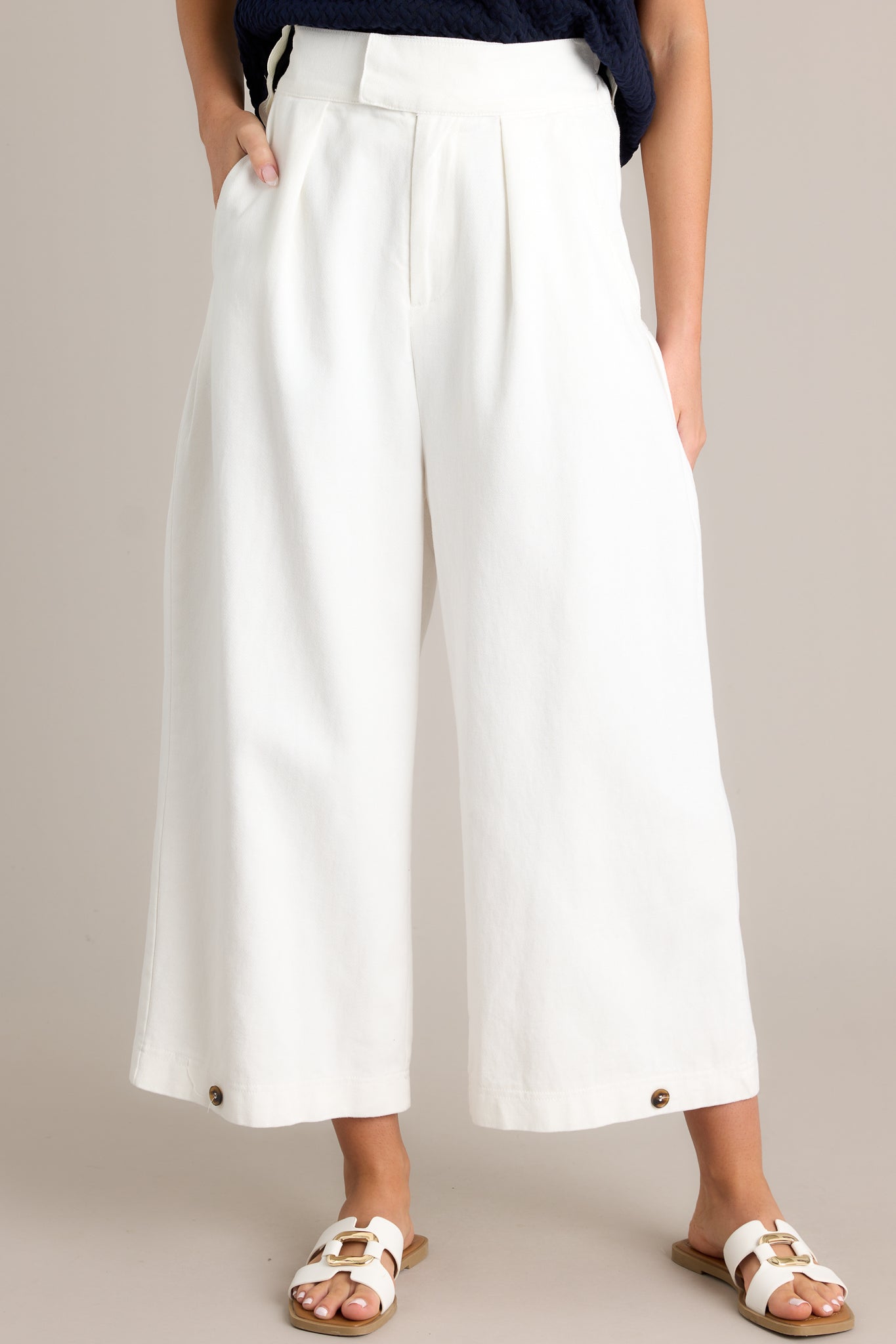 Coastal Comfort Ivory Pants