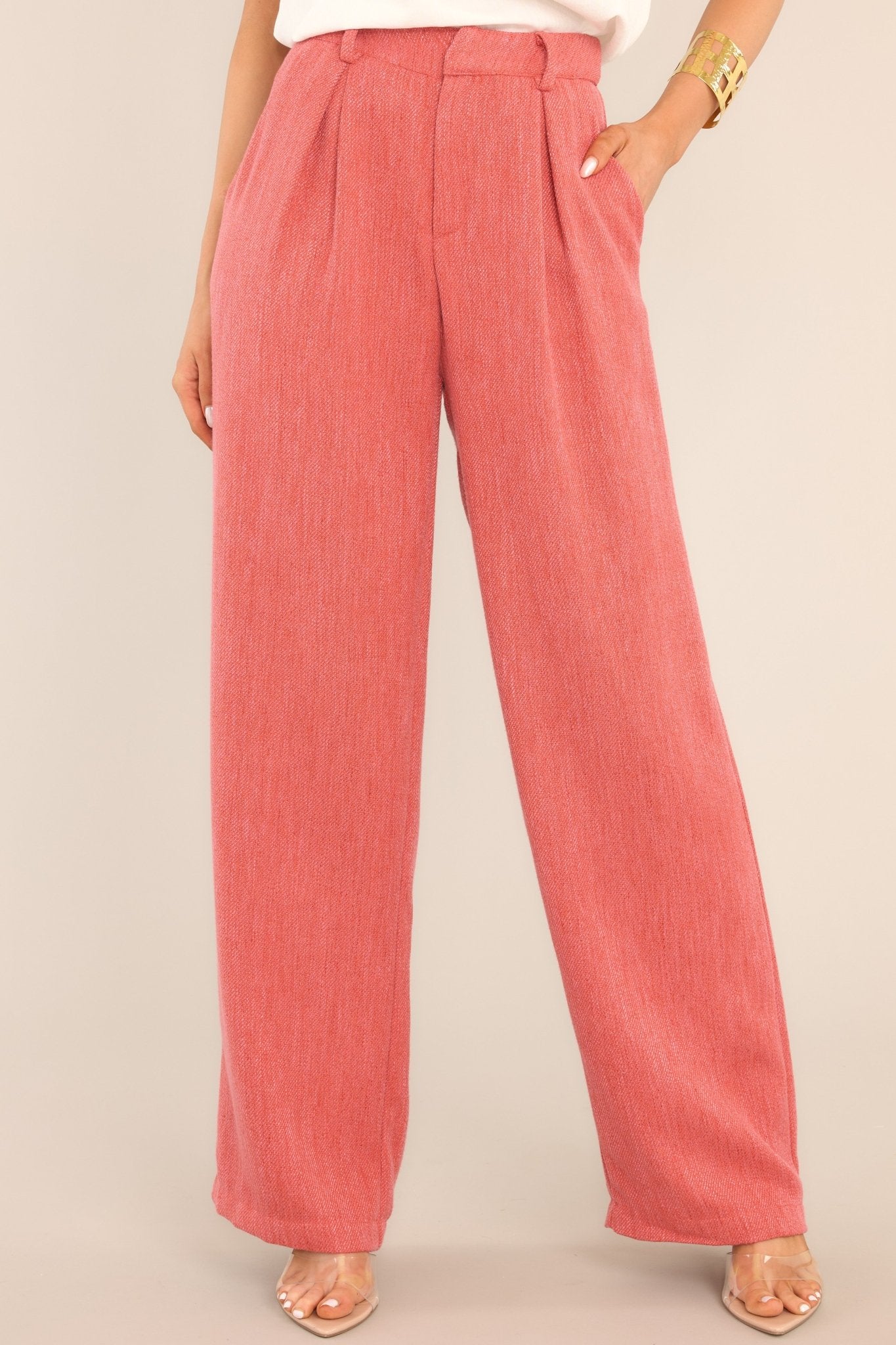 Business Girl Porcelain Rose Pink Pants