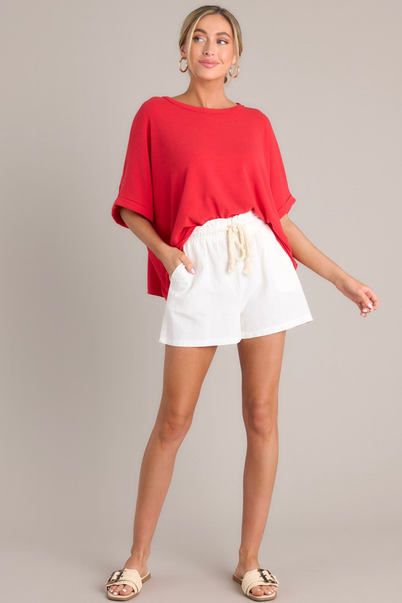 Coastal Cascade Ivory Shorts