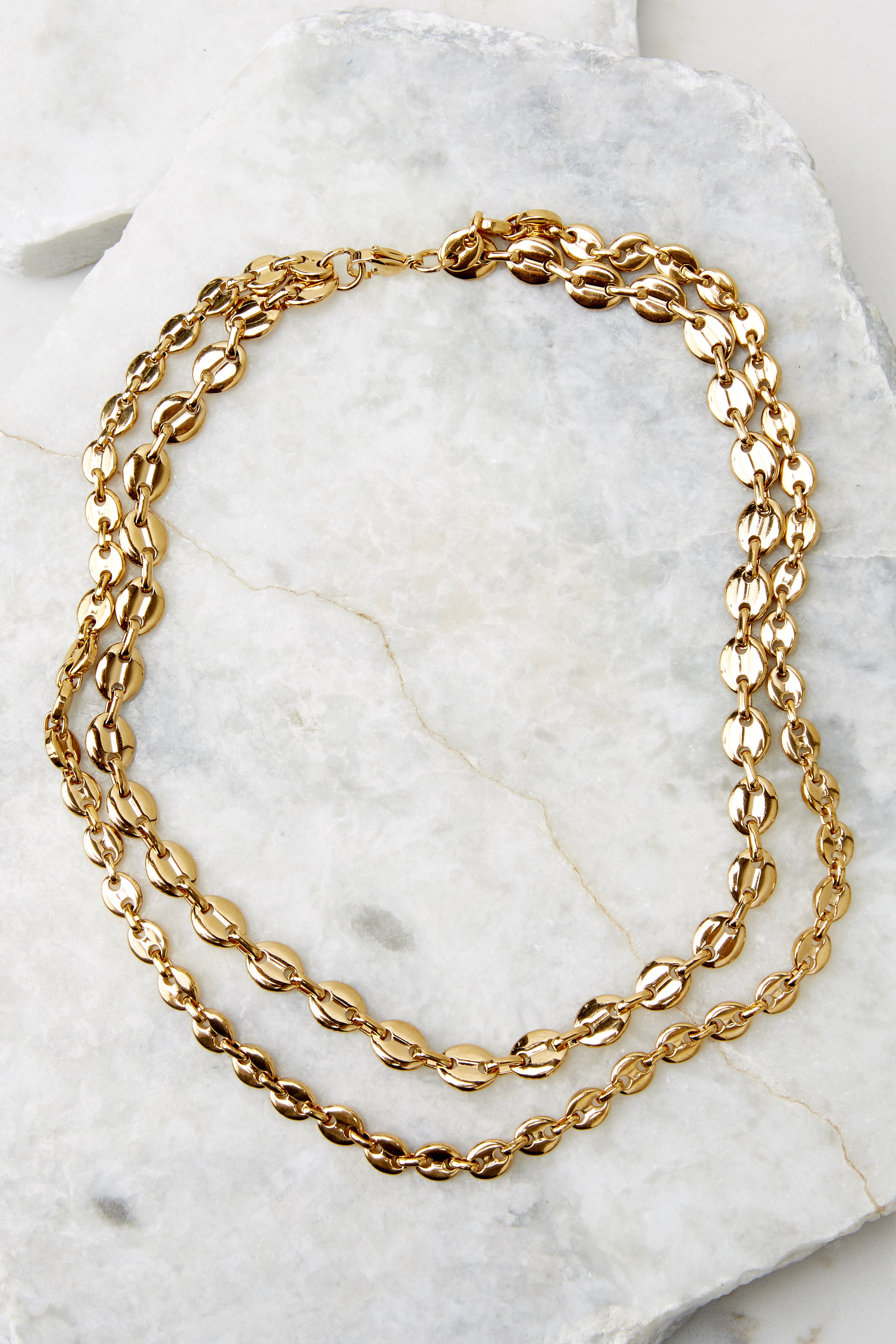3 Ira Layered Gold Necklace at reddress.com