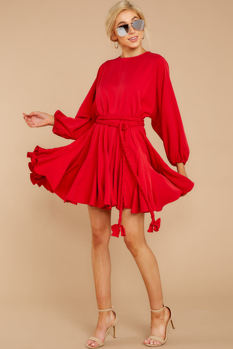 flowy cocktail dresses with sleeves