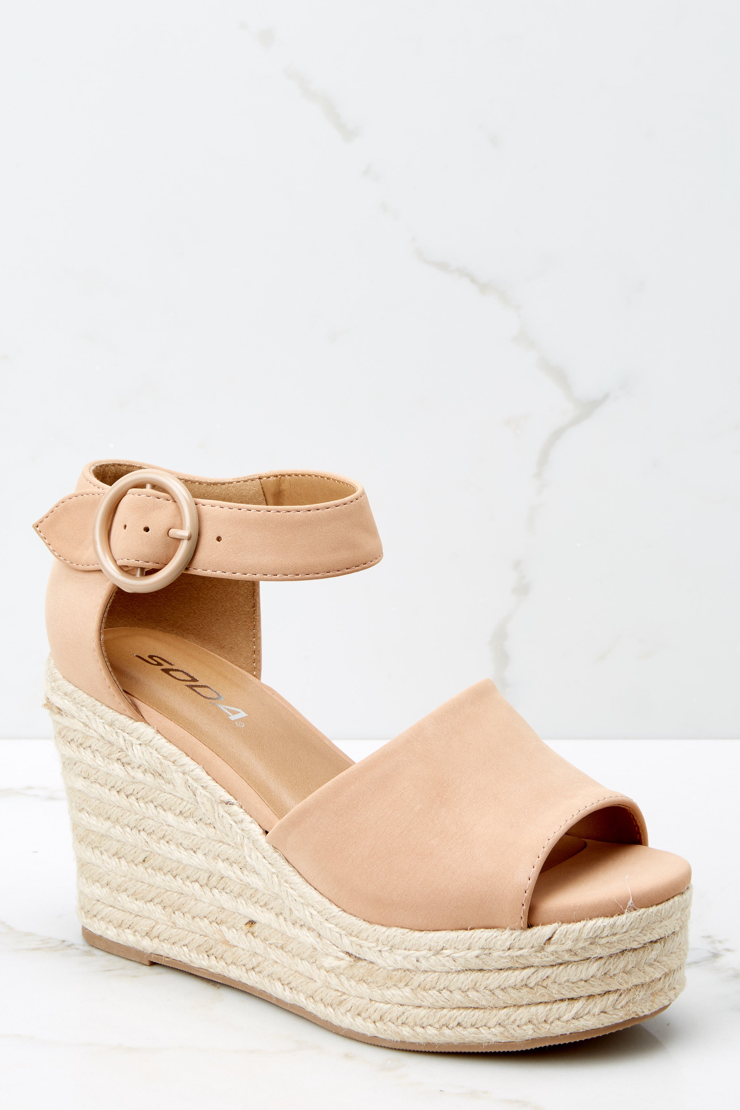 nude flatform shoes