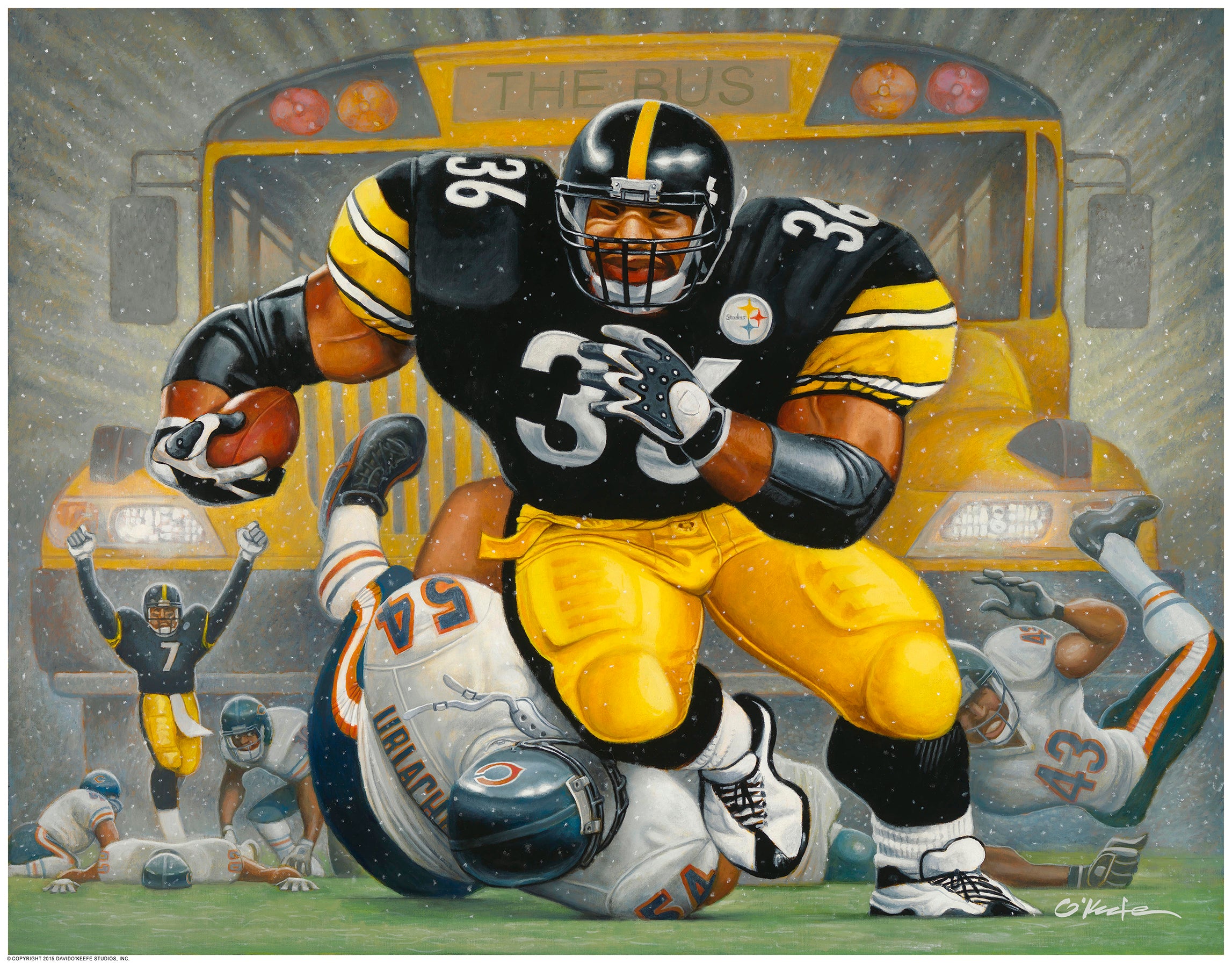 The Bus A Tribute To Jerome Bettis Fine Art Gicle Print Gifts Fo Bushwood Prints Tumblers