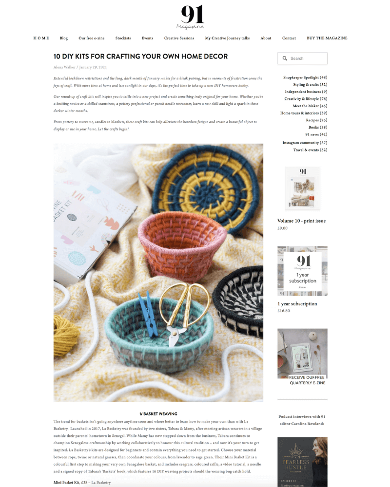 la basketry for 91 magazine best craft diy kits
