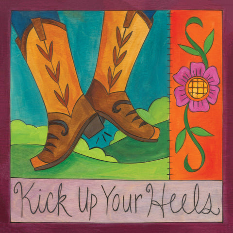 cowgirl boots and flower, 'kick your heels up'