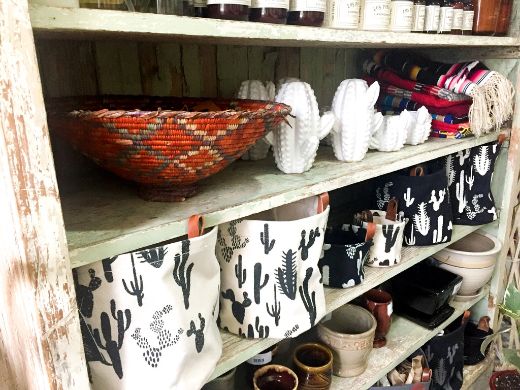 Appetite Shop's cactus print looks great on their cloth baskets