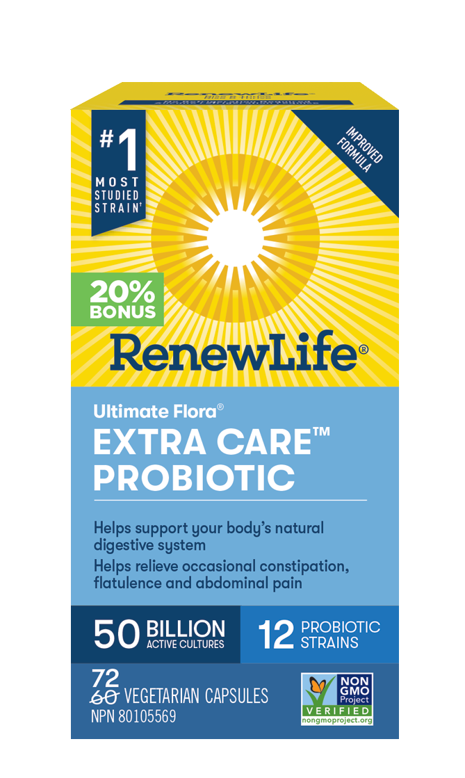 Renew Life Ultimate Flora Extra Care Probiotic 50 Billion BONUS SIZE - Shelf Stable (72 VCaps) - Vitasave product image