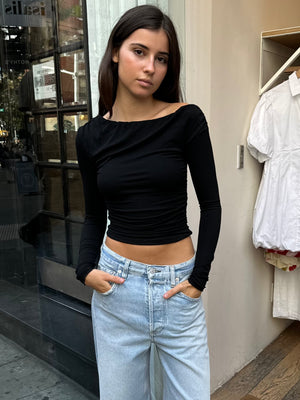 Angelique Long Sleeve in Black - Isalis