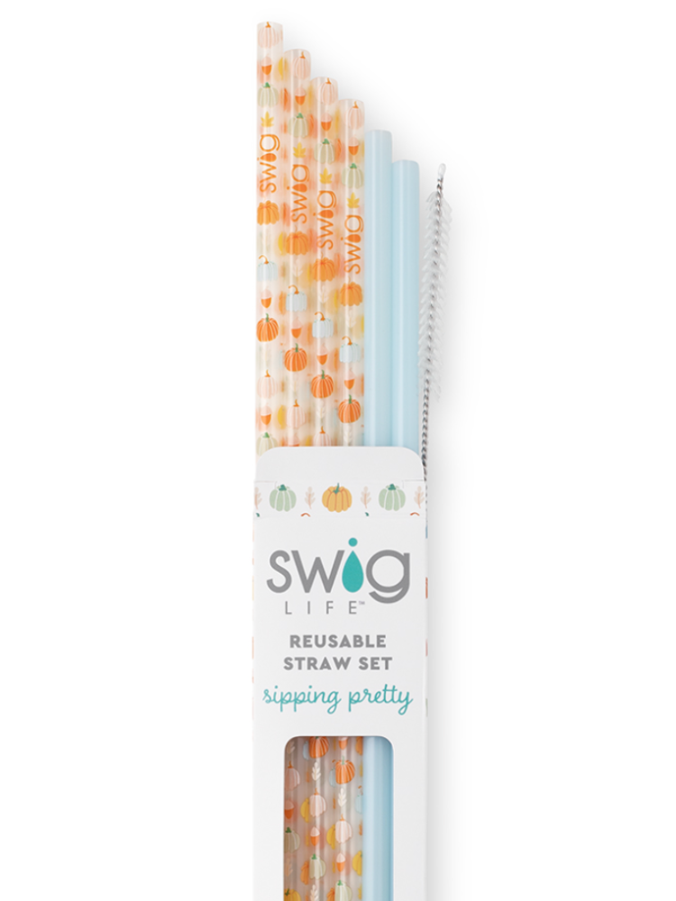 Hey Boo Reusable Swig Straw Set