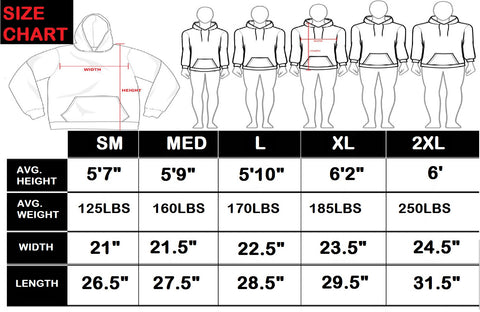 Off White Hoodie Size Chart