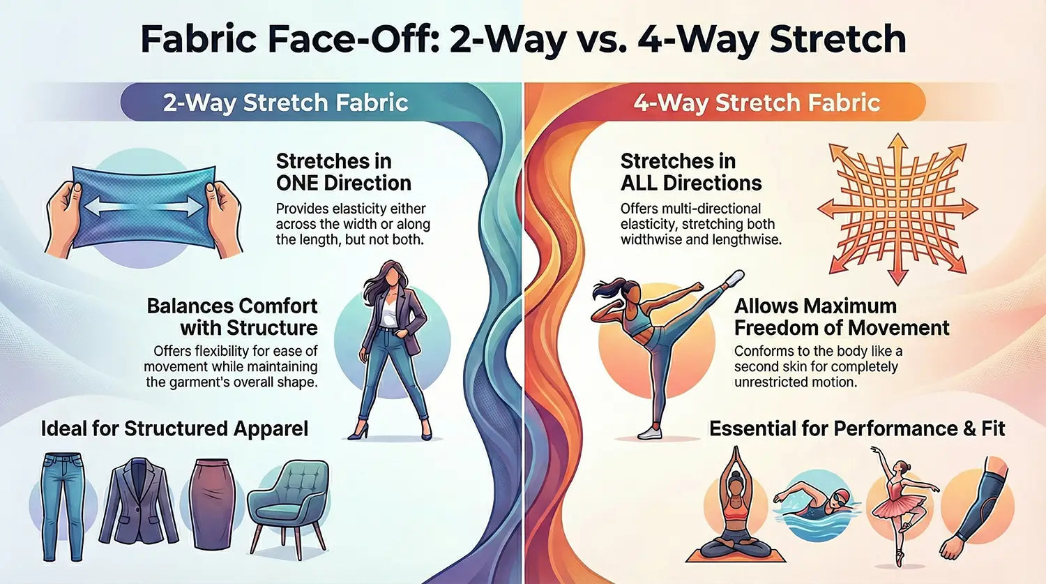 2-Way vs 4-Way Stretch Fabrics