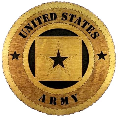 18in 6pc. Official United States Military Branch Emblem Plaque Set (Natural  Backer) (Copy) – WC Engraving