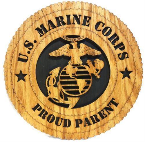 Marine Corps 9 x 12 Walnut Plaque