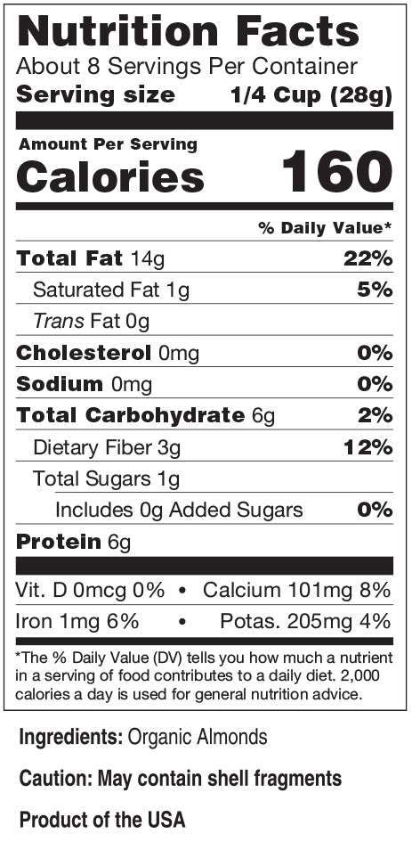 Organic Natural Almonds
