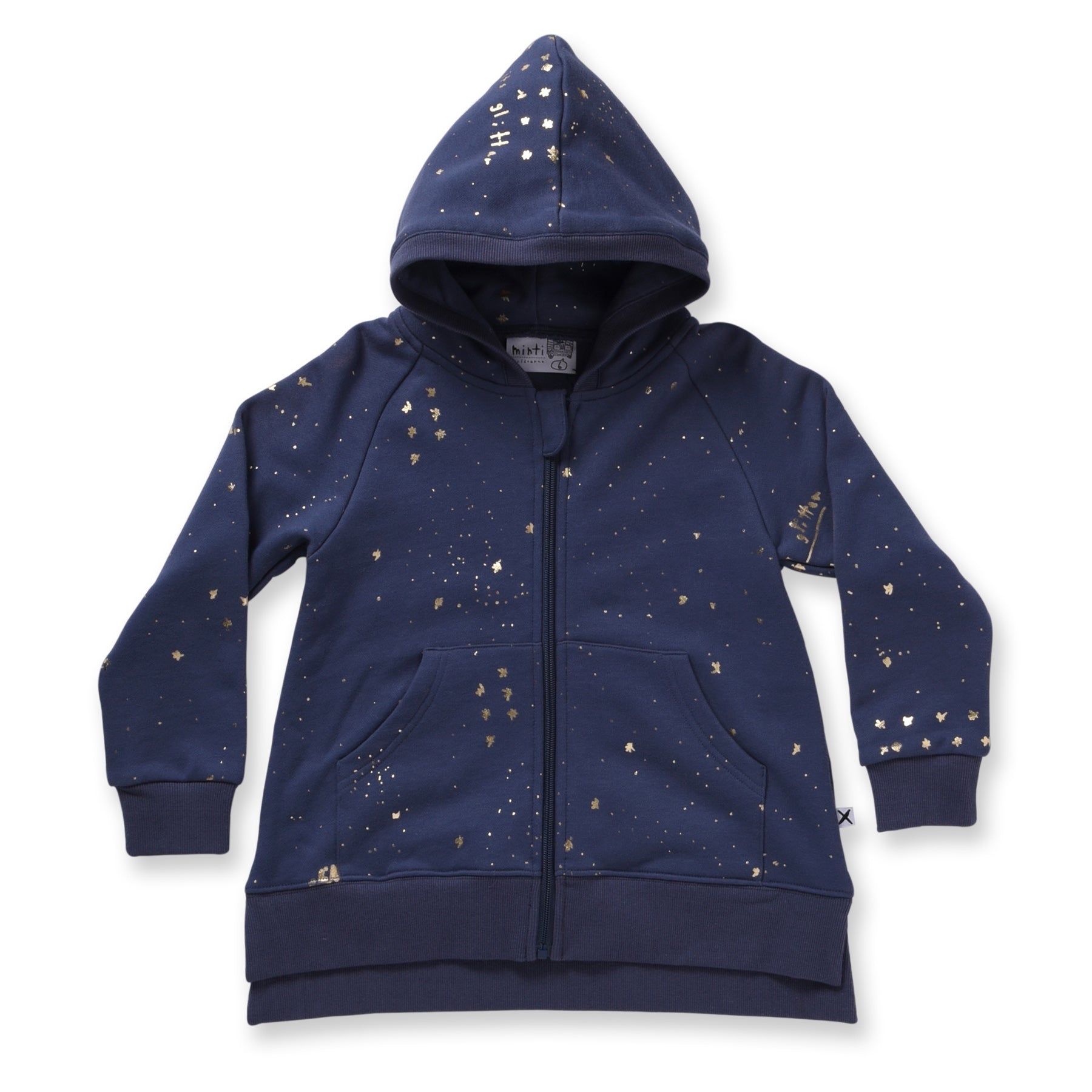Minti Glitter Furry Zip Up (Midnight) @ Kids Threads and Trends, Afterpay