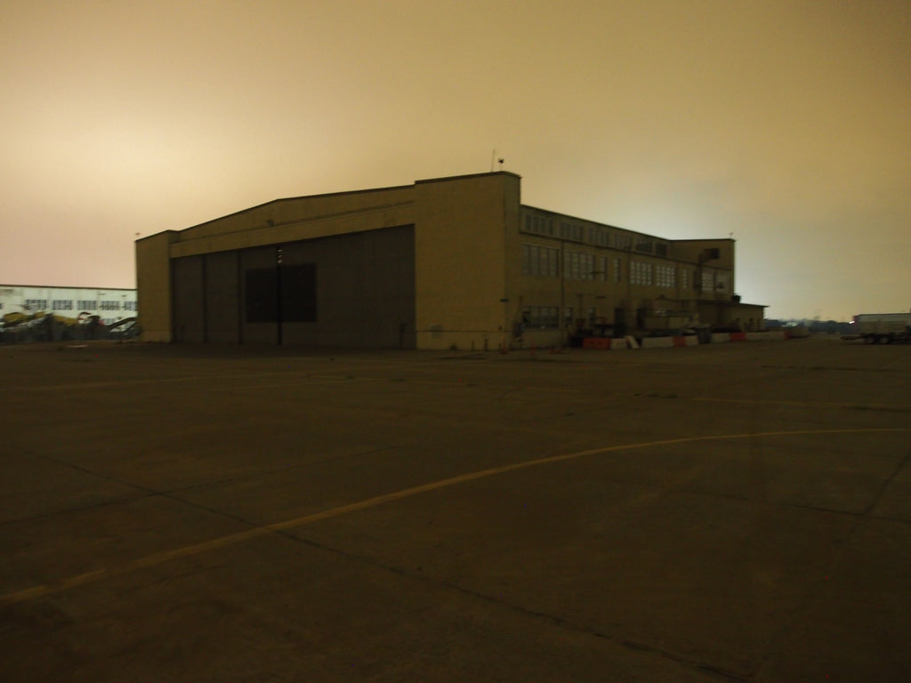 Spooky abandoned hangar