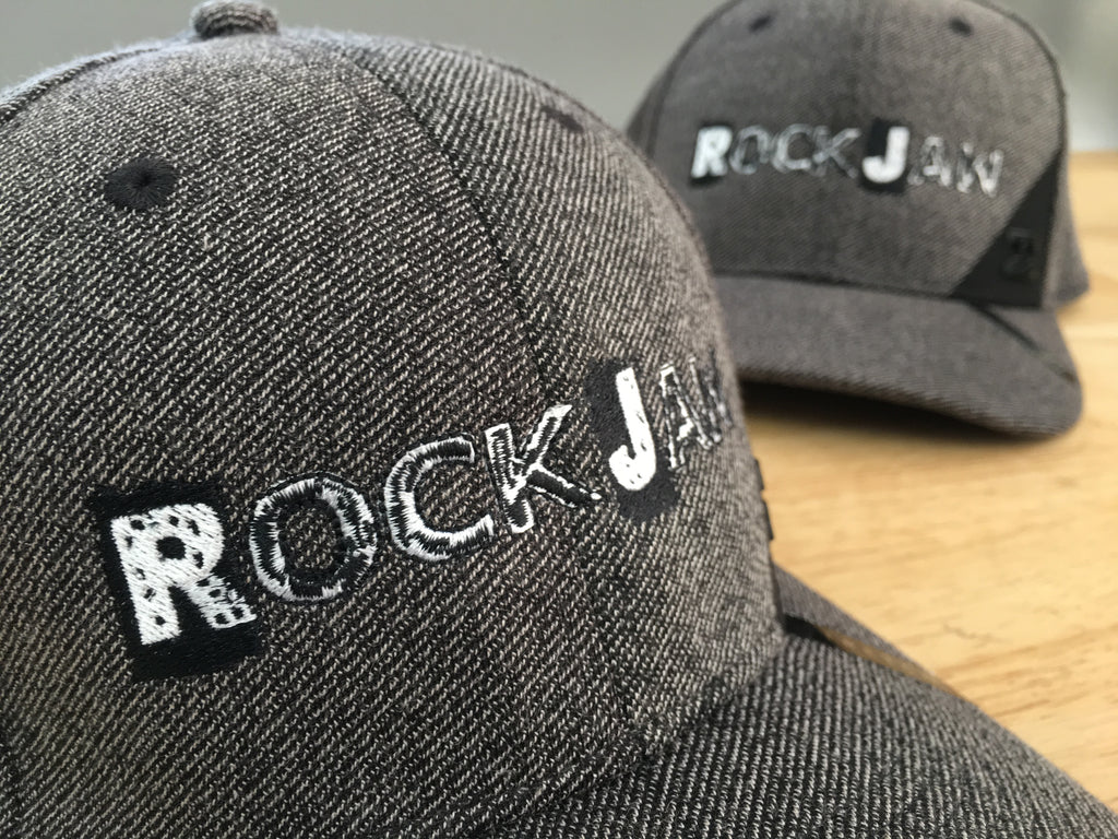 Embroidered Rock Jam logo on cap