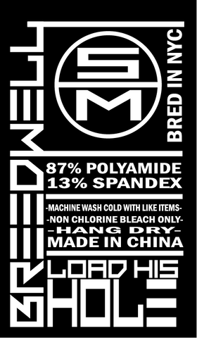 87% POLYAMIDE, 13% SPANDEX, MACHINE WASH COLD, HANG DRY