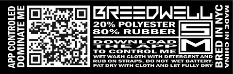 20% POLYESTER 80% RUBBER, SCAN QR CODE TO DOWNLOAD APPHAND WASH WITH WET WASH CLOTH, HANG DRY